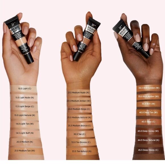 It Cosmetics NEW Bye Bye Under Eye Full Coverage Concealer Anti Aging TanBronze - Picture 3 of 5